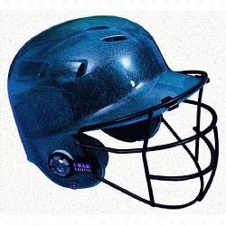 H6100FFG Batting Helmet with Faceguard and Metalic Flakes Scarlet  Metalli