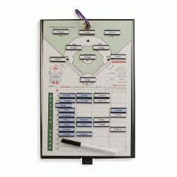 ic Specialties Coacher Magnetic Baseball Line-Up Board  At
