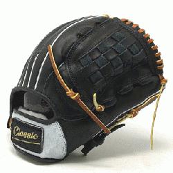 itcher or utility 12 inch baseball glove is made with black stiff American Kip 