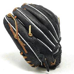  pitcher or utility 12 inch baseball glove is made with black stiff A