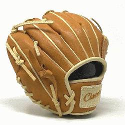 is classic 10 inch trainer baseball glove is made with tan stiff American Kip l