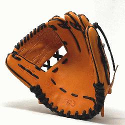 assic 11 inch baseball glove is made with orange stiff American Kip leather bla