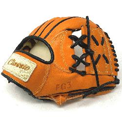 This classic 11 inch baseball glove is made with orange 