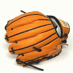 sic 11 inch baseball glove is made with orange stiff American Kip leather black bi