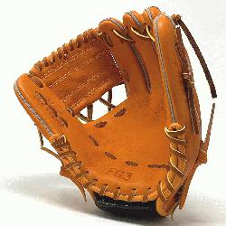 ic 11 inch baseball glove is made with orange stiff American Kip leather. with rough welt. One 