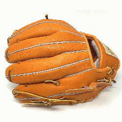  classic 11 inch baseball glove is made with orange stiff American Kip leather. with r