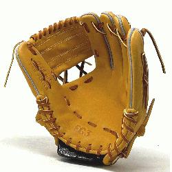 is classic 11.25 inch baseball glove is made with tan stiff Americ
