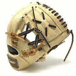 5 inch baseball glove is made with blonde stiff American 