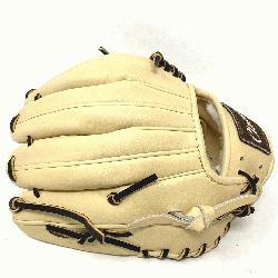  11.5 inch baseball glove is made with blonde stiff American Kip 