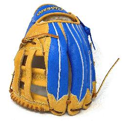  inch outfield baseball glove is made with tan stiff American Kip leather. Unique leather finger 