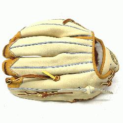 75 inch outfield baseball glove is made with tan stiff American Kip leat