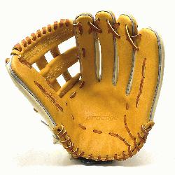 lassic 12.75 inch outfield baseball glove is made with tan stiff