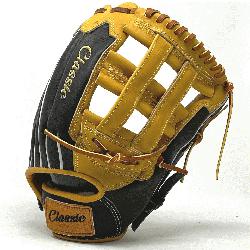  12.75 inch baseball glove is made wit