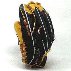  12.75 inch baseball glove is made with tan stiff Americ