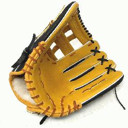12.75 inch baseball glove is made with tan stiff American Kip leather. Unique leather finge