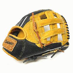 ic 12.75 inch baseball glove is made with tan stiff American Kip