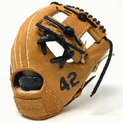 is classic 11.5 inch baseball glove is made with tan stiff American Kip leather. I Web open back li
