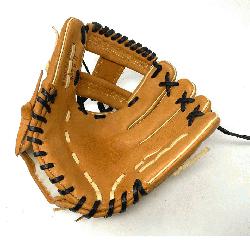 c 11.5 inch baseball glove is made with tan stiff American Kip 