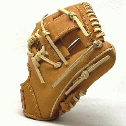 ic 11.5 inch baseball glove is made with tan stiff American Kip leather. Spiral I Web open back lig