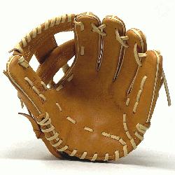 is classic 11.5 inch baseball glove is made with tan stiff Americ