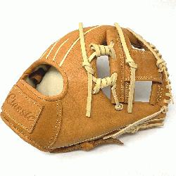 sic 11.5 inch baseball glove is made with tan stiff America