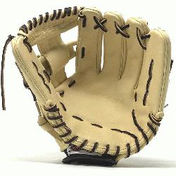 his classic 11.75 inch baseball glove is made with blonde stiff American Kip