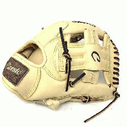 11.75 inch baseball glove is made with blonde stiff Am