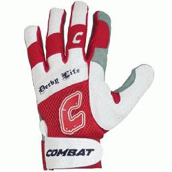 Combat Derby Life Adult Ultra Batting Gloves Red Small  Derby