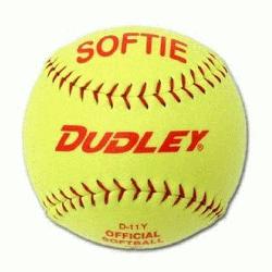 oftie slow pitch practice softball is composed of a high-impact cork center with cover-to-