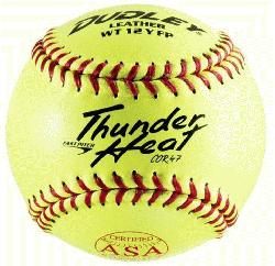 dley Thunder Heat Dual Stamp ASA-NFHS Fastpitch Softballs 47 Cor 1 