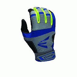 HS9 Neon Batting Gloves Adult 1 Pair Grey-Red XL  Textured Sheepskin offers a great soft f