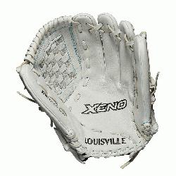 75 outfield glove Closed weave web Memory foam wrist lining White and 