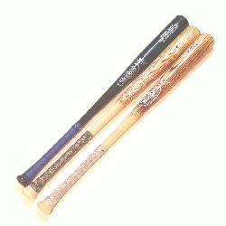 h. cupped 33 inch 3 pack MLB cut Ash wood. Lizard skins grips. Black Bat is Maple the other flam