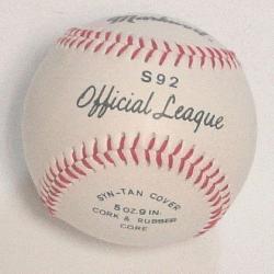 ial League Baseball 1 each  Markwort Official Baseball with Syn-Tan cover with cork and rubber 