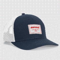 cing the stylish and functional Marucci branded trucker cap. Featuring a bold rubber stamp patch 