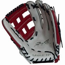 an>Miken Pro Series 13.5 slow pitch softball glove features soft full-grain leathe