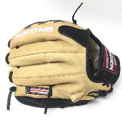 g Adult Glove made of American Bison and Supersoft Steerhide leather combined in black and cre