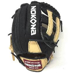  Glove made of American Bison and Super soft Steerhide leather combined in black and cream colors.