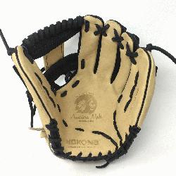 ican Bison and Super soft Steerhide leather combined in black and cream colors. Nokona A