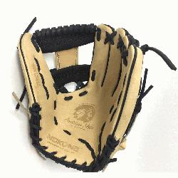 merican Bison and Super soft Steerhide leather combined in black and cream colors. Nokona