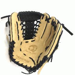 f American Bison and Super soft Steerhide leather combined in black and cream colors. Nokona