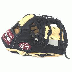  Glove made of American Bison and Supersoft Steerhide leather combined in blac