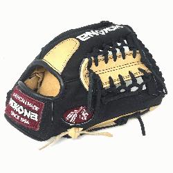 t Glove made of American Bison and Supersoft Steerhide leather combined in black and c