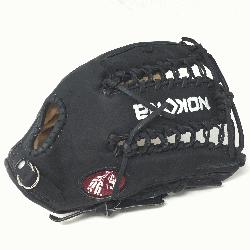 g Adult Glove made of American Bison and Supersoft Steerhide leather combined in black and cream