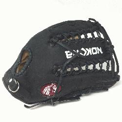 ult Glove made of American Bison and Supersoft Steerhide leather combined in black 