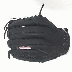 ung Adult Glove made of American Bison and Supersoft Steerhide leather combined in black and c