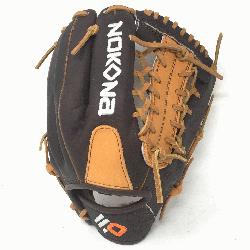  black alpha American Bison S-7MTB Baseball Glove 12.75 Trap Web.