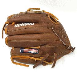 merican Made Baseball Glove with Classic Walnut Steer Hide. 11