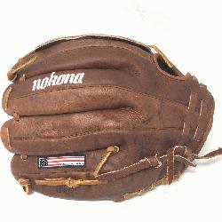 ut 13 Softball Glove Right Handed Throw Size 13  Nokonas signature leather Walnut 