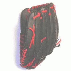 ona professional steerhide baseball glove with red l